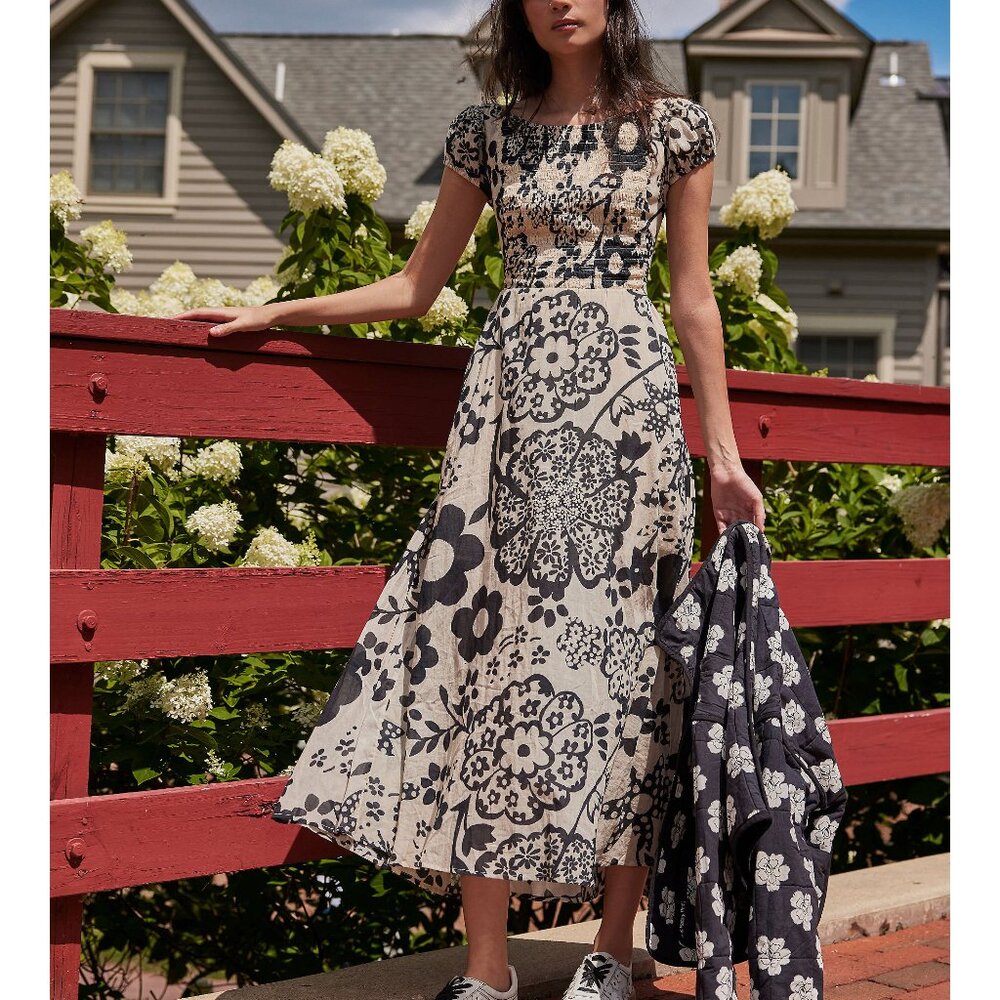 🎉LAST CHANCE🎉 FREE PEOPLE Ultraviolet Dress / Bright White Combo - Picture 7 of 10